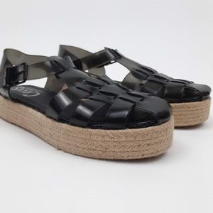 Gotham Jelly Espadrilles Platform Sandals